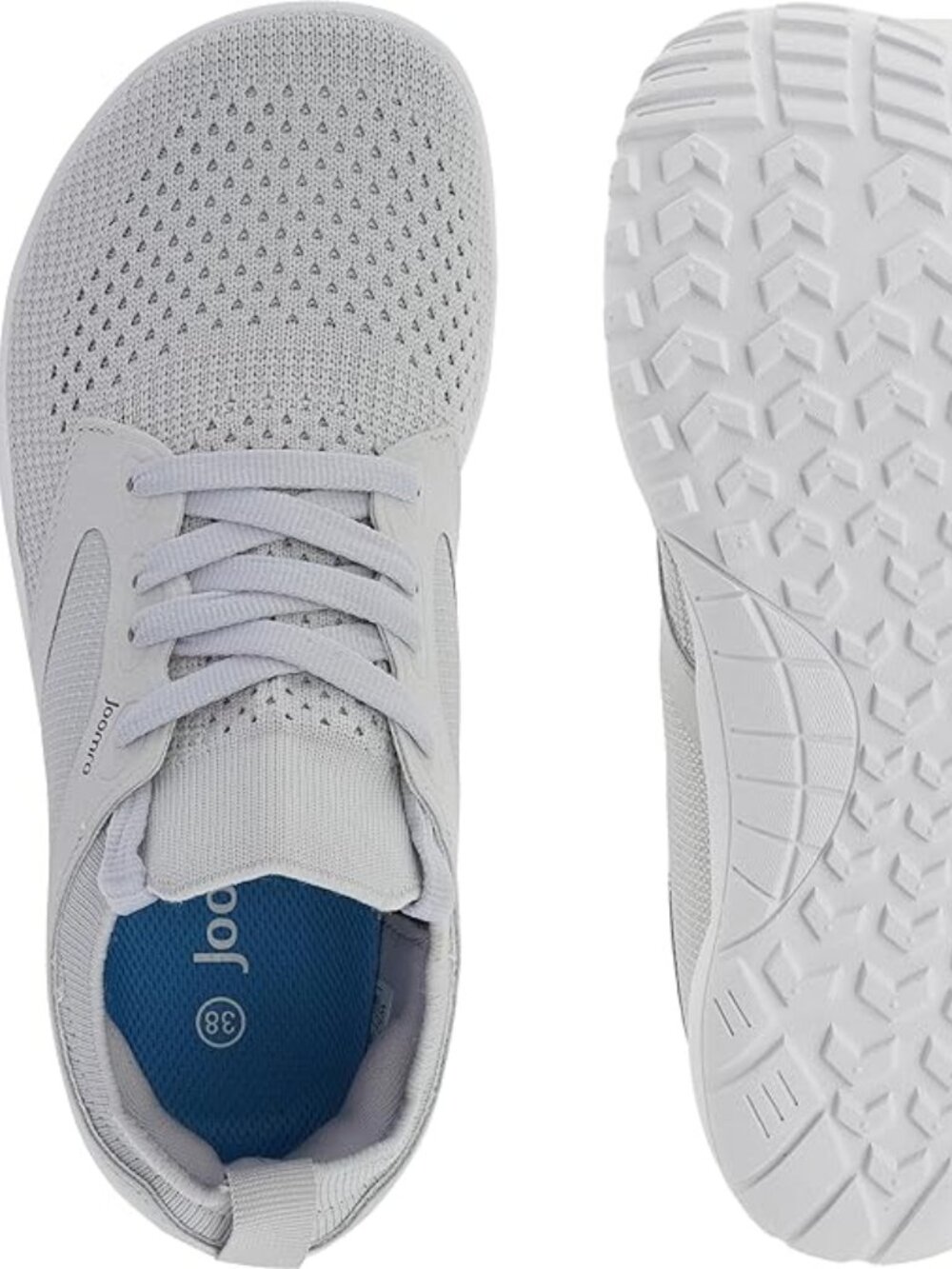 Joomra Women's Trail Barefoot Running Shoes Minimalist Grippy Sole Grey